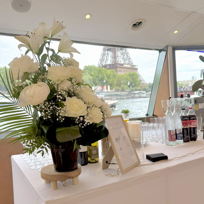 Location de péniche à Paris pour un mariage