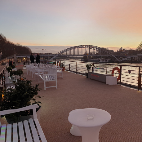 Tournage sur la Seine